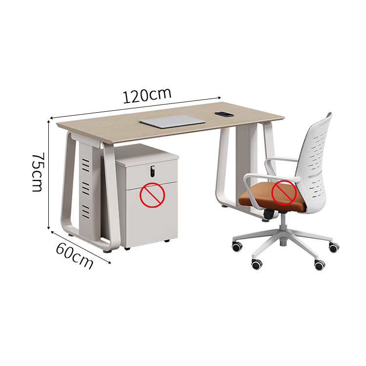 作業机 事務机 木製オフィスデスク パーティション サイドキャビネット エコ板材 オフィスデスク クリーム系 木目調 SL-BGZ-040