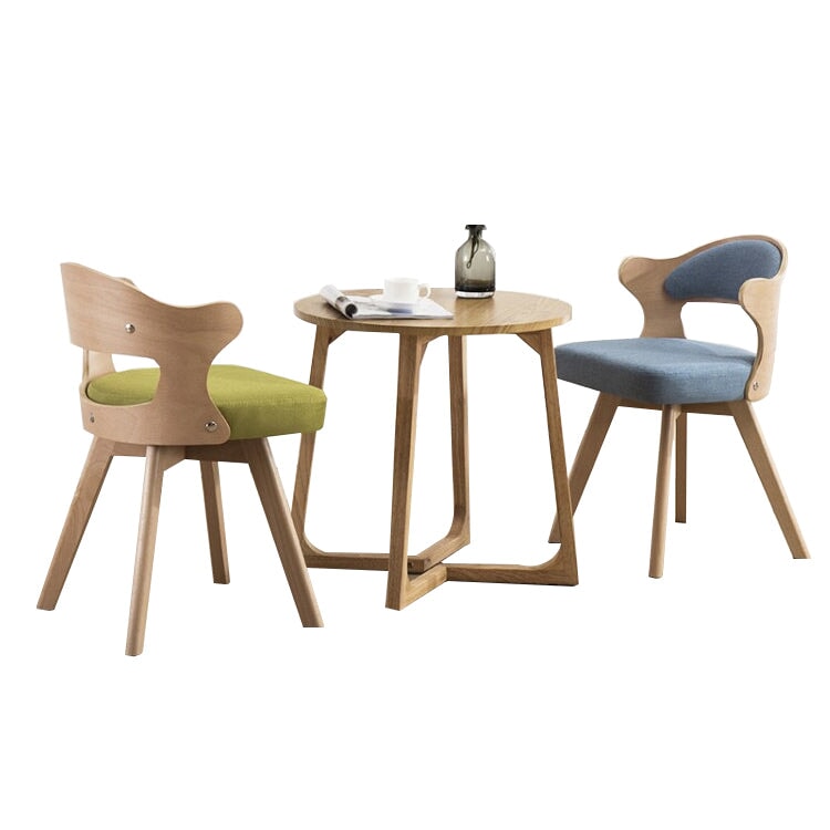 コットンリネン生地 天然木脚 八の字構造 U字型 フィット感 高反発ウレタン 弾力性 柔らか チェア 椅子 シンプル ナチュラル 穏やか JDZH-C036