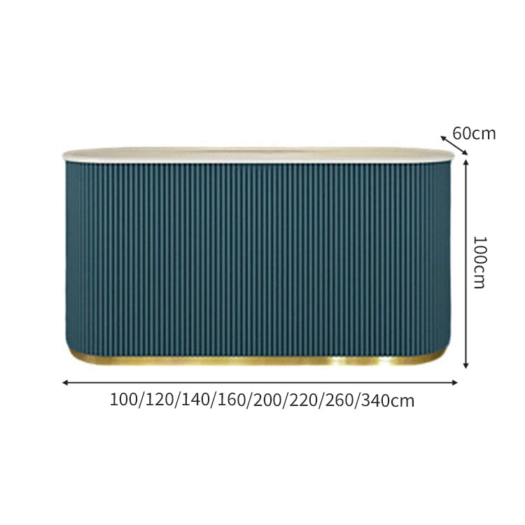 鍵付き引き出し オープン収納 キーボードトレイ 受付カウンター 受付台 レジカウンター カウンターテーブル ブルー カスタマイズ可能 JDT-C054 chickagu