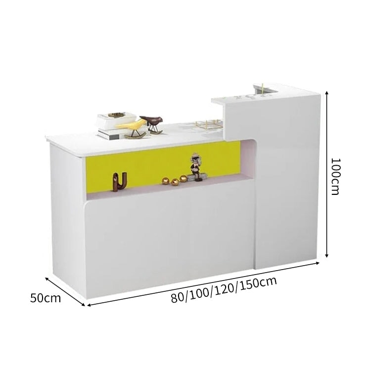 会社用 業務用 収納機能 角丸 木製受付カウンター レセプションデスク レジカウンター 受付カウンター エントランス受付 シンプル ホワイト カスタマイズ可能 JDT-C014 chickagu