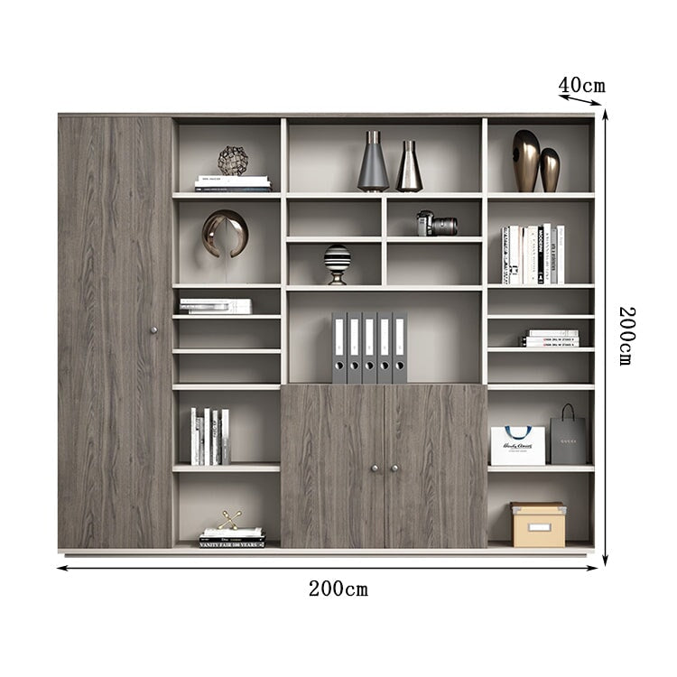 収納キャビネット 収納棚 キャビネット エコ板材 エッジ加工 木目調 アルミ合金 幕板 扉付き オープン式 ワードローブ 多目的 実用 穏やか カスタマイズ可能 CWG-C084 chickagu