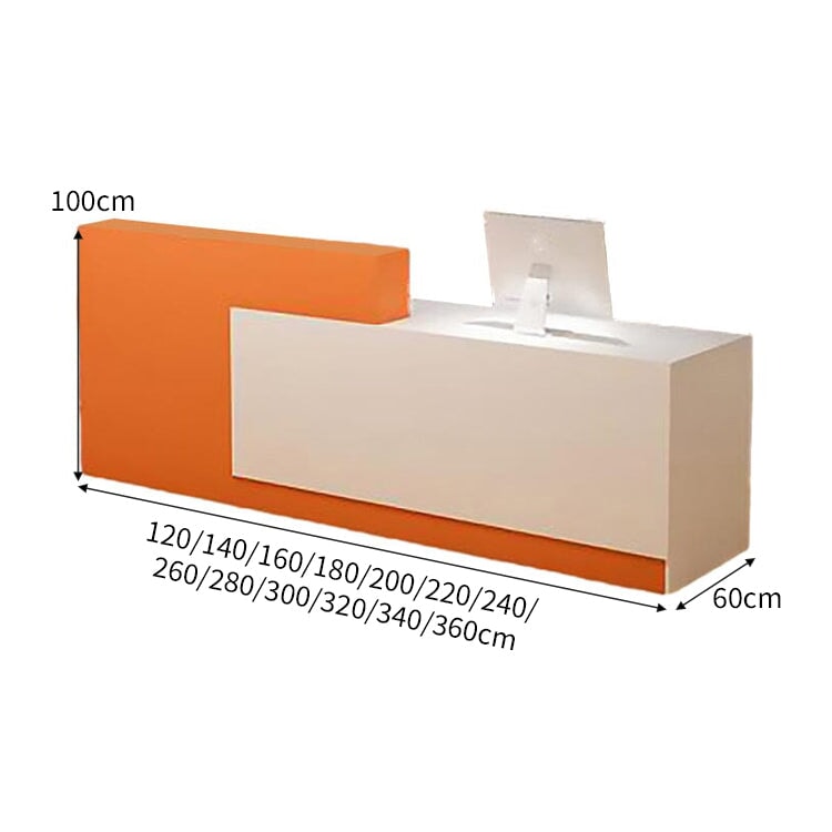 大容量収納 店舗用 受付カウンター カウンタテーブル 受付台 オフィス受付 エントランス受付 ホワイト カスタマイズ可能 JDT-C024 CHICKAGU