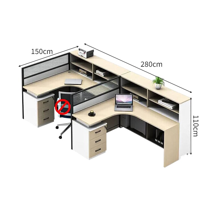 収納棚 キャビネット 防音パーティション エコ板材 L字型 デスク オフィスデスク ワークデスク 実用 機能的 洗練 カスタマイズ可能 BGZ-C030 chickagu