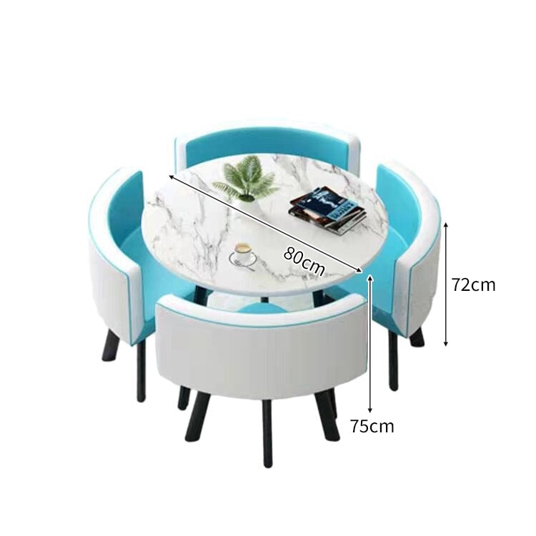 スチールフレーム 高耐荷重 安定性 R仕上げ コットンリネン 通気性 テーブル チェア セット 応接用 シンプル 簡素 カスタマイズ可能 JDZH-A408 chickagu