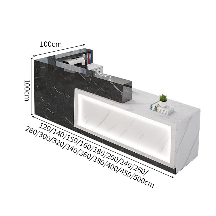 引き出し キーボードトレイ バイカラー 上部天板 鏡面仕上げ 受付カウンター 受付台 レジ台 マーブル柄 多色 おしゃれ 上質 カスタマイズ可能 JDT-C048 CHICKAGU