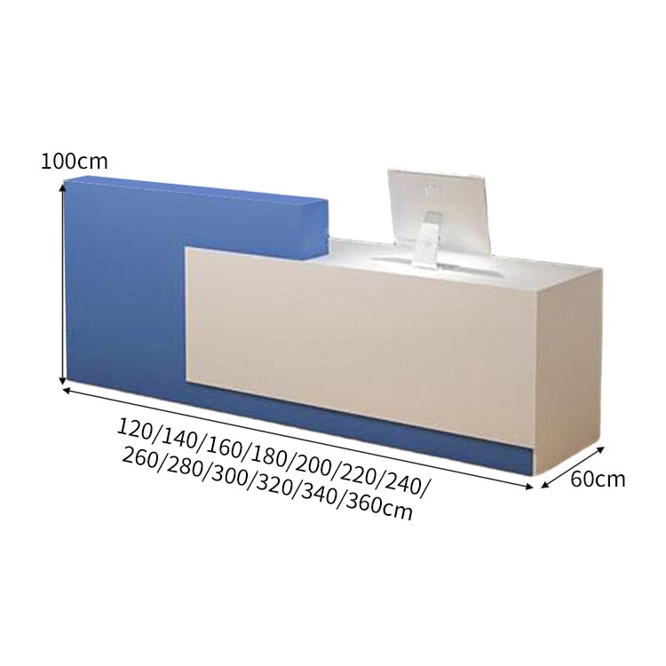 大容量収納 店舗用 受付カウンター カウンタテーブル 受付台 オフィス受付 エントランス受付 ホワイト カスタマイズ可能 JDT-C024 CHICKAGU