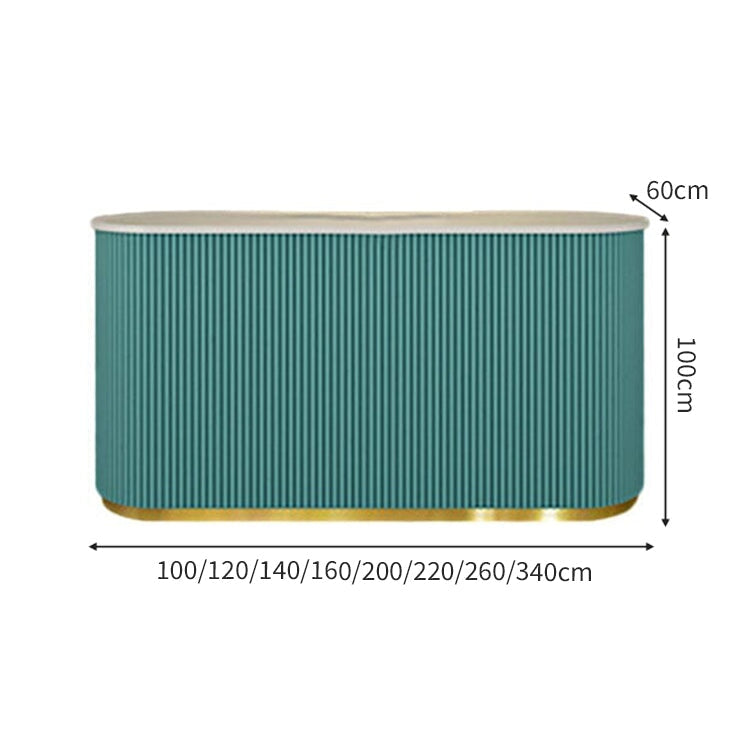 鍵付き引き出し オープン収納 キーボードトレイ 受付カウンター 受付台 レジカウンター カウンターテーブル ブルー カスタマイズ可能 JDT-C054 chickagu