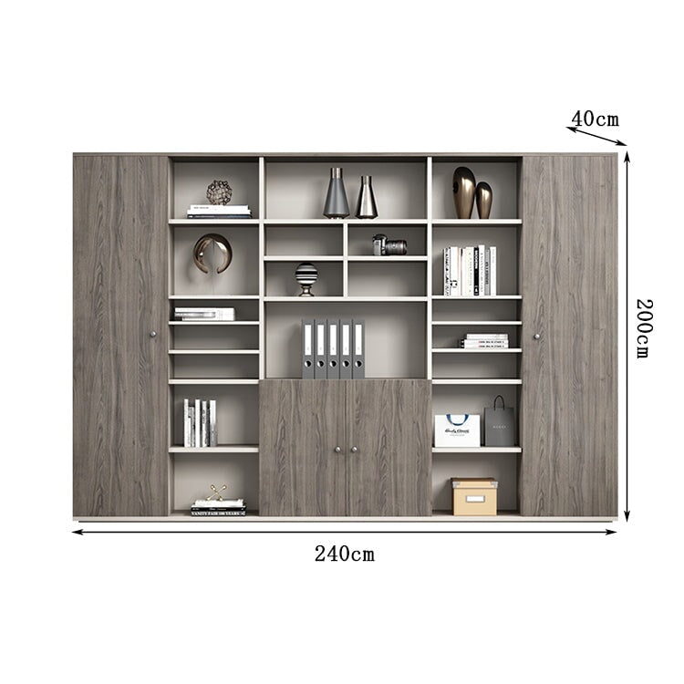 収納キャビネット 収納棚 キャビネット エコ板材 エッジ加工 木目調 アルミ合金 幕板 扉付き オープン式 ワードローブ 多目的 実用 穏やか カスタマイズ可能 CWG-C084 chickagu