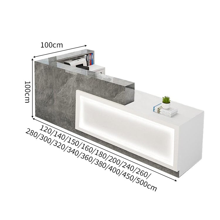引き出し キーボードトレイ バイカラー 上部天板 鏡面仕上げ 受付カウンター 受付台 レジ台 マーブル柄 多色 おしゃれ 上質 カスタマイズ可能 JDT-C048 CHICKAGU
