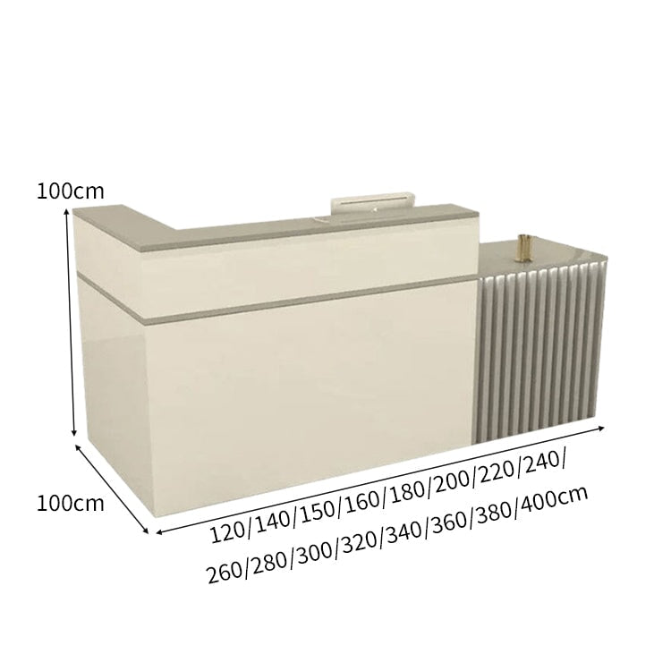 錠付き引き出し 扉付き収納 大容量 上部天板 バイカラー スリット入り レジ台 受付台 カウンター 受付カウンター 上質 おしゃれ 実用的 カスタマイズ可能 JDT-C049 chickagu