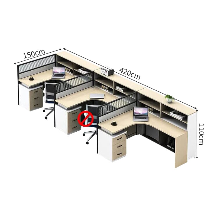 収納棚 キャビネット 防音パーティション エコ板材 L字型 デスク オフィスデスク ワークデスク 実用 機能的 洗練 カスタマイズ可能 BGZ-C030 chickagu