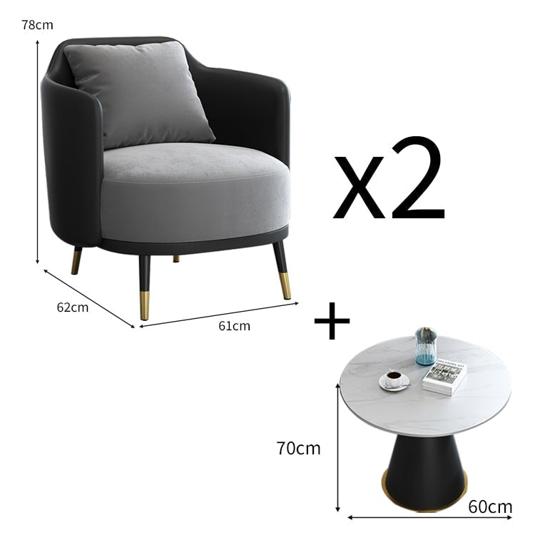 シングルソファ ソファ 応接ソファー センターテーブル 応接セット フリース生地 セラミック天板 おしゃれ モダン JDZH-C029 chickagu