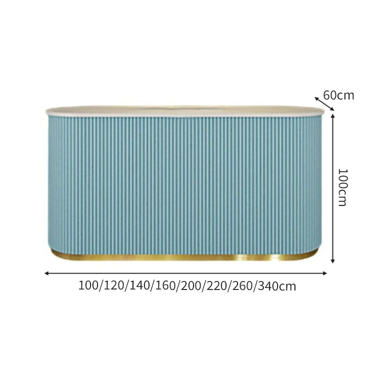 鍵付き引き出し オープン収納 キーボードトレイ 受付カウンター 受付台 レジカウンター カウンターテーブル ブルー カスタマイズ可能 JDT-C054 chickagu
