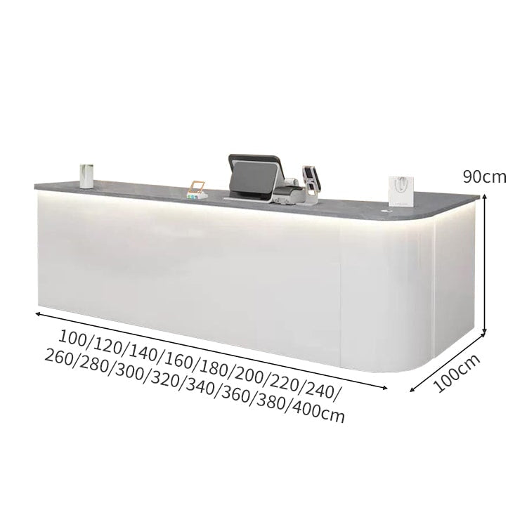 LEDライト 鏡面仕上げ マーブル柄 R仕上げ 大容量収納 カウンター 受付カウンター レジ台 応接用 おしゃれ 機能的 上質 カスタマイズ可能 JDT-A401 chickagu