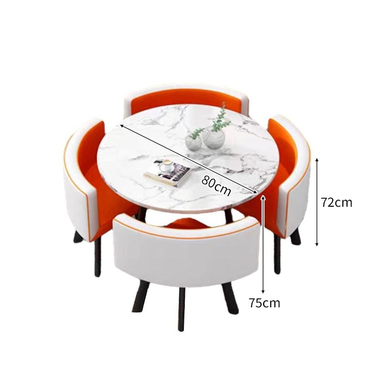 スチールフレーム 高耐荷重 安定性 R仕上げ コットンリネン 通気性 テーブル チェア セット 応接用 シンプル 簡素 カスタマイズ可能 JDZH-A408 chickagu