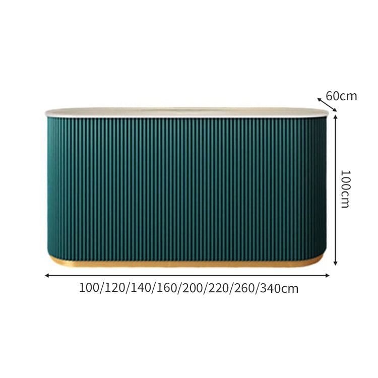 鍵付き引き出し オープン収納 キーボードトレイ 受付カウンター 受付台 レジカウンター カウンターテーブル ブルー カスタマイズ可能 JDT-C054 chickagu
