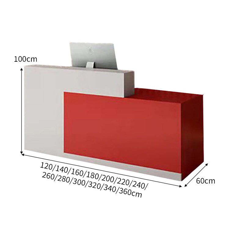 大容量収納 店舗用 受付カウンター カウンタテーブル 受付台 オフィス受付 エントランス受付 ホワイト カスタマイズ可能 JDT-C024 CHICKAGU