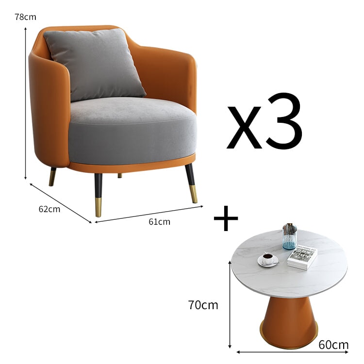 シングルソファ ソファ 応接ソファー センターテーブル 応接セット フリース生地 セラミック天板 おしゃれ モダン JDZH-C029 chickagu