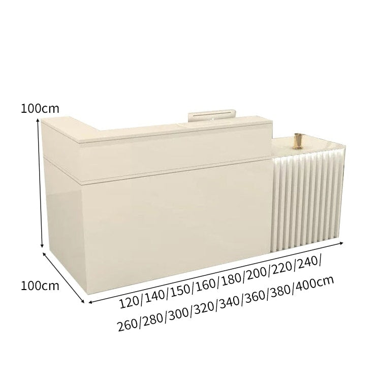 錠付き引き出し 扉付き収納 大容量 上部天板 バイカラー スリット入り レジ台 受付台 カウンター 受付カウンター 上質 おしゃれ 実用的 カスタマイズ可能 JDT-C049 chickagu