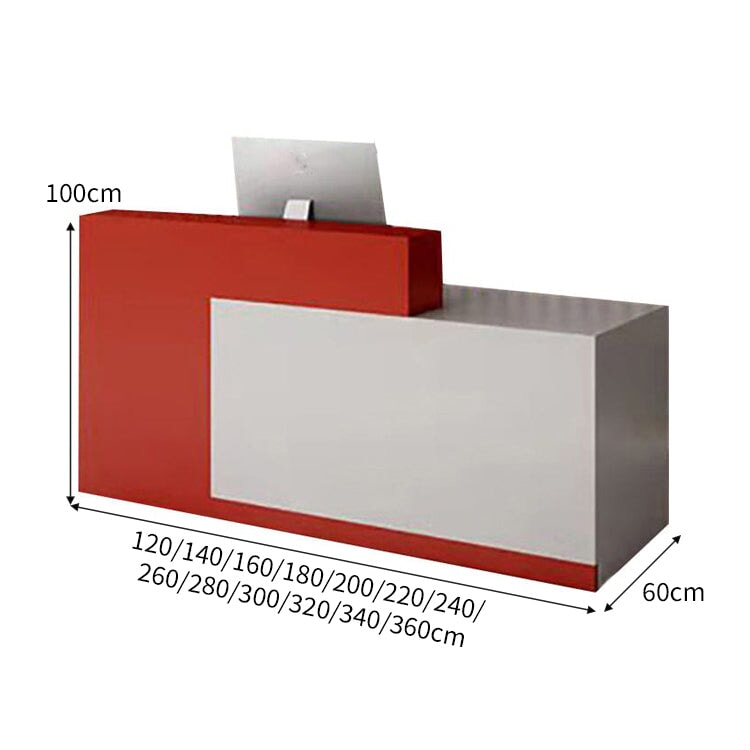 大容量収納 店舗用 受付カウンター カウンタテーブル 受付台 オフィス受付 エントランス受付 ホワイト カスタマイズ可能 JDT-C024 CHICKAGU