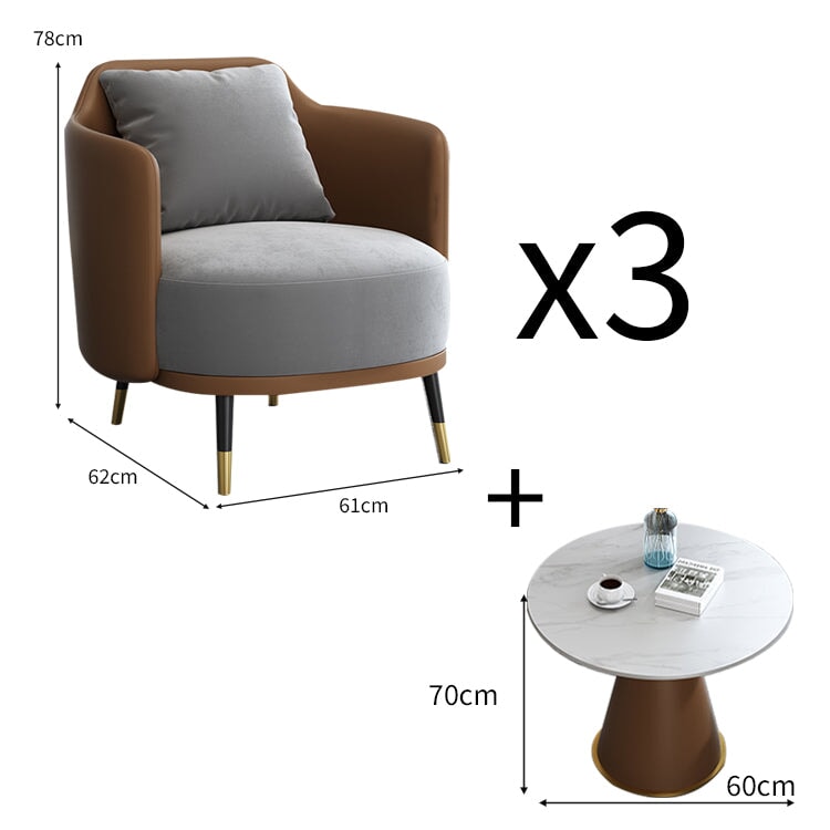 シングルソファ ソファ 応接ソファー センターテーブル 応接セット フリース生地 セラミック天板 おしゃれ モダン JDZH-C029 chickagu