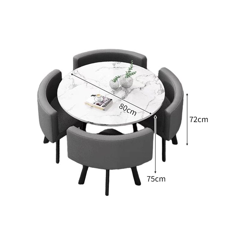 スチールフレーム 高耐荷重 安定性 R仕上げ コットンリネン 通気性 テーブル チェア セット 応接用 シンプル 簡素 カスタマイズ可能 JDZH-A408 chickagu