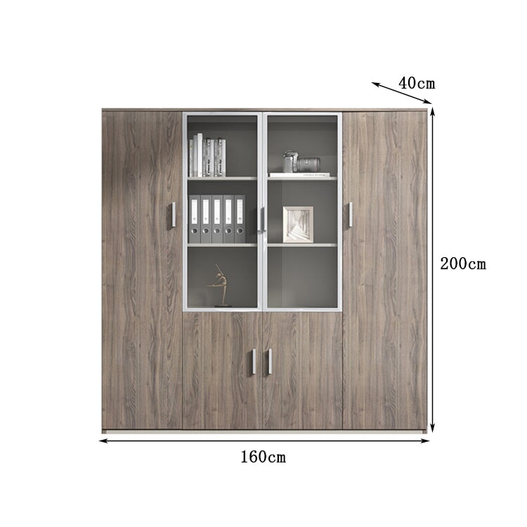 収納キャビネット 収納棚 キャビネット エコ板材 エッジ加工 木目調 アルミ合金 幕板 扉付き オープン式 ワードローブ 多目的 実用 穏やか カスタマイズ可能 CWG-C084 chickagu