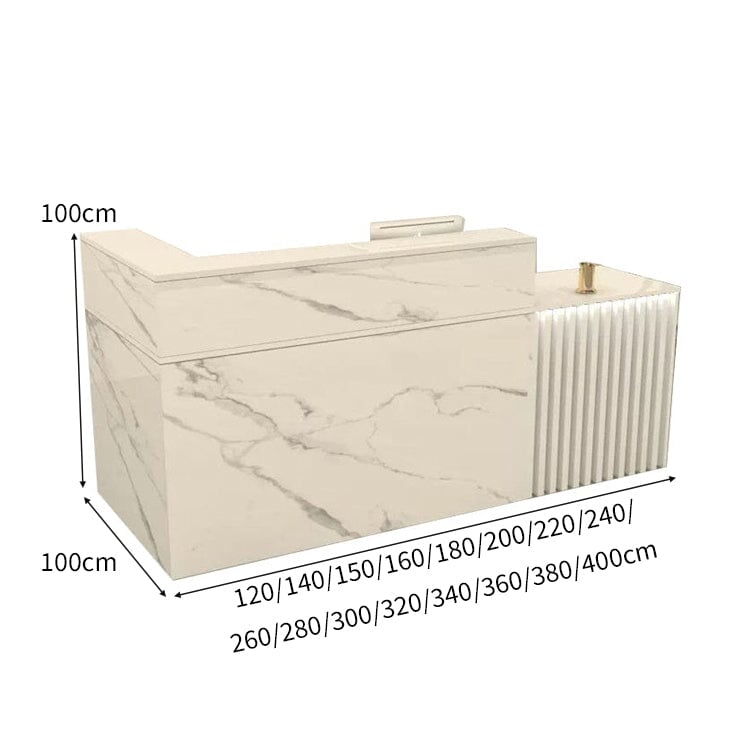 錠付き引き出し 扉付き収納 大容量 上部天板 バイカラー スリット入り レジ台 受付台 カウンター 受付カウンター 上質 おしゃれ 実用的 カスタマイズ可能 JDT-C049 chickagu