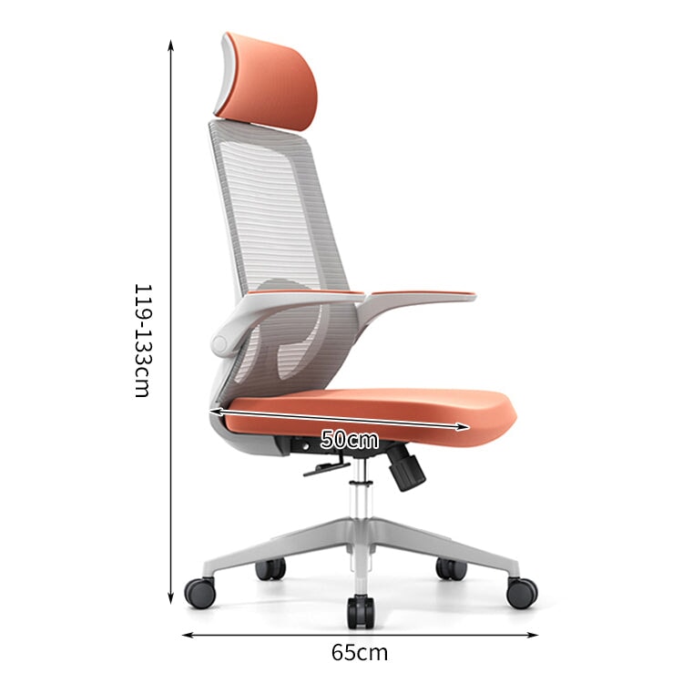 跳ね上げ式アームレスト S字形状背もたれ 人間工学 リクライニング チェア オフィスチェア ワークチェア 昇降回転式 ウレタン充填 柔らか 快適 BGY-C034 chickagu