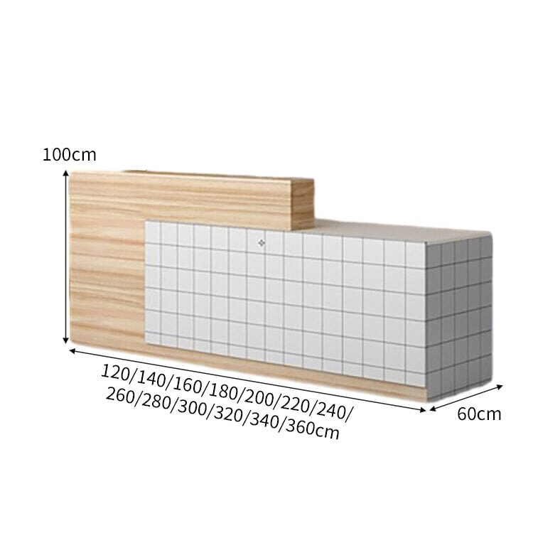 大容量収納 店舗用 受付カウンター カウンタテーブル 受付台 オフィス受付 エントランス受付 ホワイト カスタマイズ可能 JDT-C024 CHICKAGU