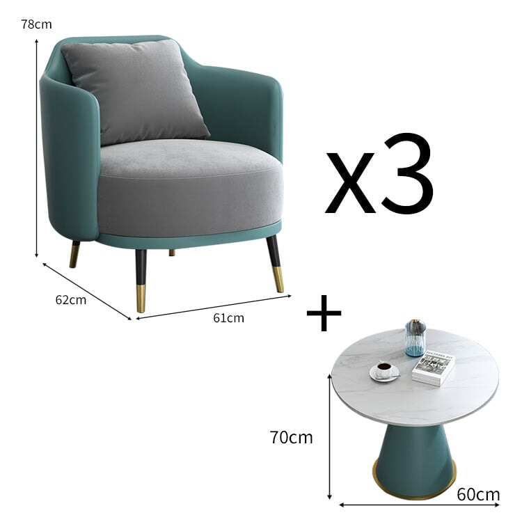 シングルソファ ソファ 応接ソファー センターテーブル 応接セット フリース生地 セラミック天板 おしゃれ モダン JDZH-C029 chickagu