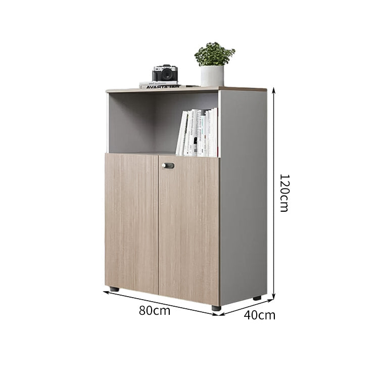 オープン収納 扉付き収納 エコ板材 三桁ダイヤル錠 アジャスター 収納棚 キャビネット 収納キャビネット 木目調 実用 カスタマイズ可能 CWG-C071