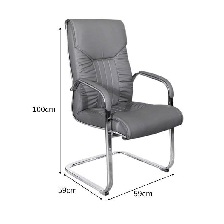 ラテックス クッション 柔らか 人間工学 PUレザー スチールフレーム ループ脚 チェア オフィスチェア シンプル 快適 BGY-C011 chickagu