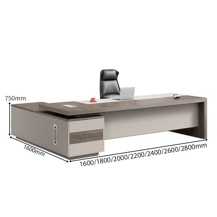 ダイヤル錠 幕板 PC用通気口 配線孔 エグゼクティブデスク 役員用デスク パソコンデスク ワークデスク サイドキャビネット 木目調 カスタマイズ可能 LBZ-C156 chickagu