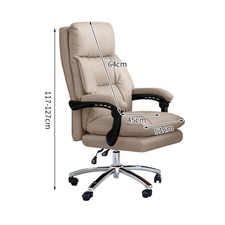 昇降回転式 リクライニング 二重クッション PUレザー チェア オフィスチェア シリコンフィル 高反発ウレタン 柔らか 快適 心地よい BGY-C007 chickagu