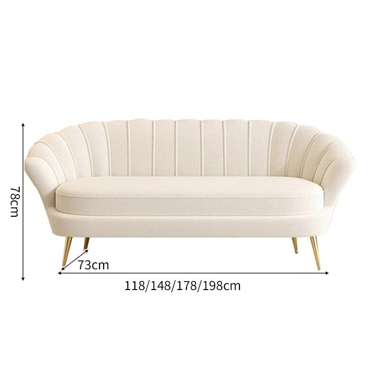 シェルパ生地 モコモコ 高反発ウレタン 広い座面 金属脚 耐荷重 応接ソファ ソファ 二人掛け 三人掛け 柔らか 弾力性 快適 ホワイト カスタマイズ可能 JDSF-C021 chickagu