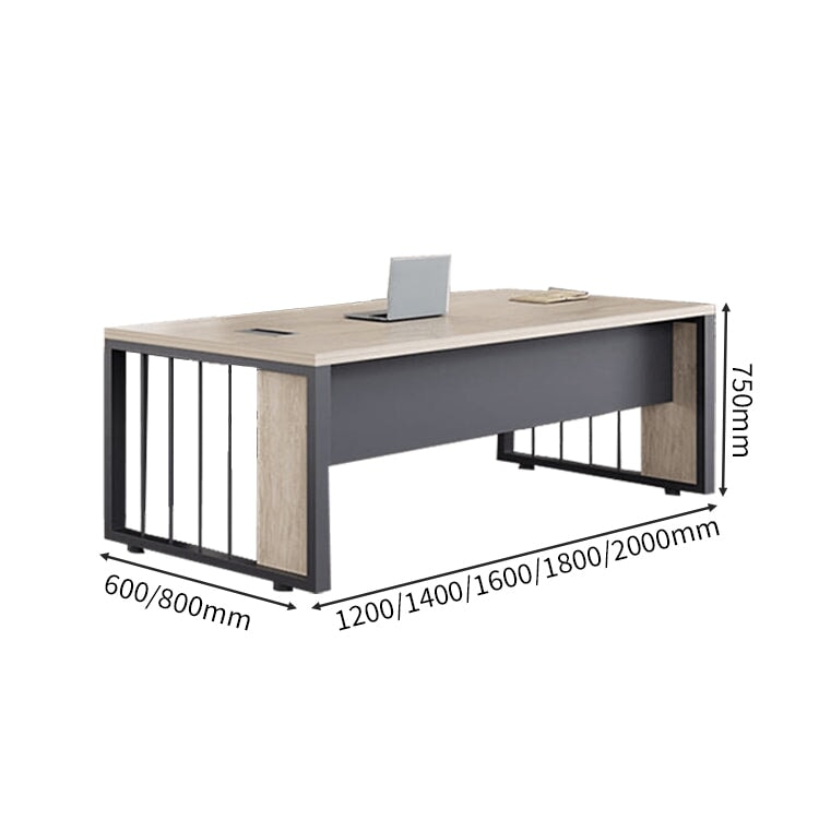 スチール脚 サイドキャビネット ㍶収納 エグゼクティブデスク オフィスデスク ワークデスク 役員デスク 幕板付き ナチュラル カスタマイズ可能 LBZ-C083 chickagu