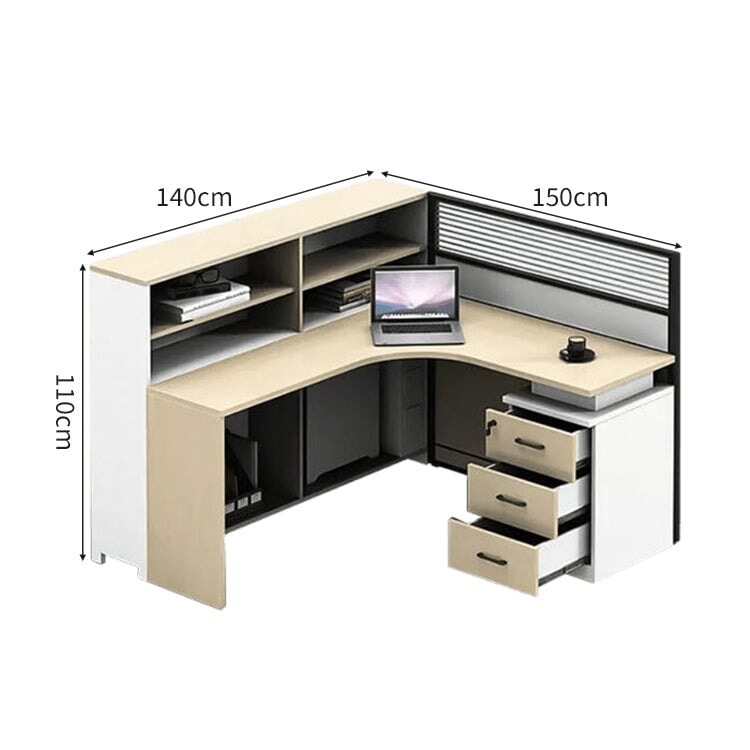 収納棚 キャビネット 防音パーティション エコ板材 L字型 デスク オフィスデスク ワークデスク 実用 機能的 洗練 カスタマイズ可能 BGZ-C030 chickagu