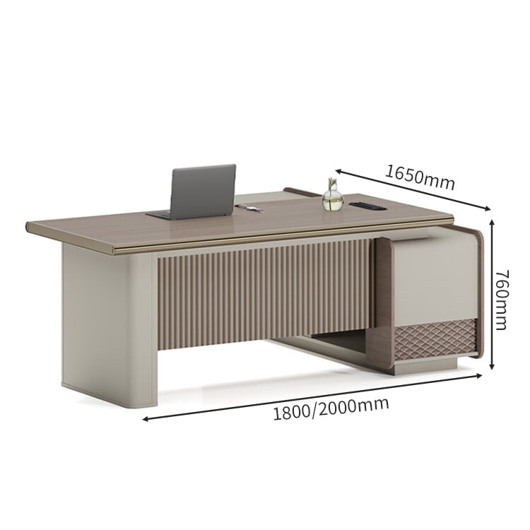 厚み 丸いエッジ ダイヤル錠 キャビネット 幕板 幅広 デスク エグゼクティブ 役員デスク LEDライト 穏やか 落ち着き 上質 カスタマイズ可能 LBZ-C096 chickagu