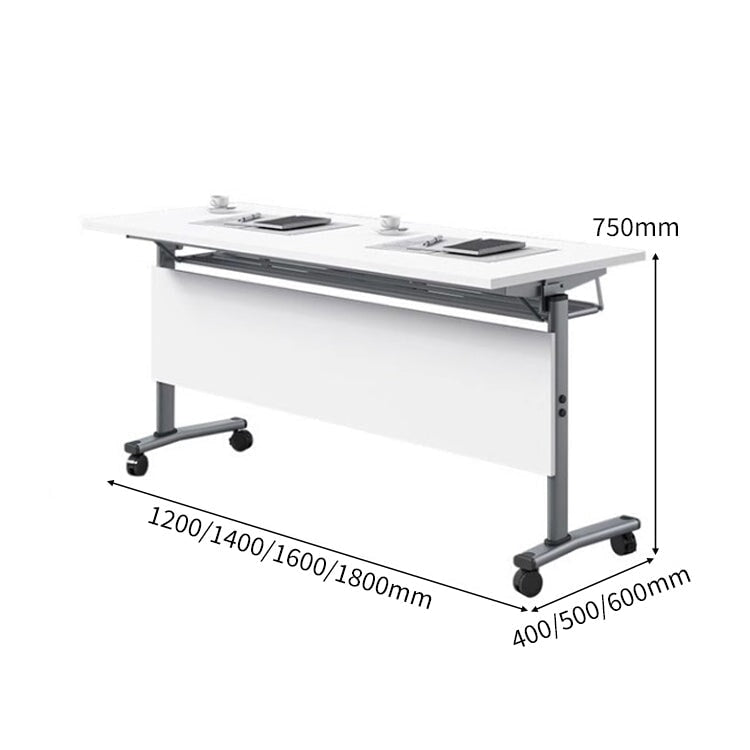 折り畳み式 幕板付き 中棚付き キャスター付き ビジネス 会議テーブル 研修テーブル ミーティングテーブル 会議室 ホワイト カスタマイズ可能 HYZ-C010 chickagu