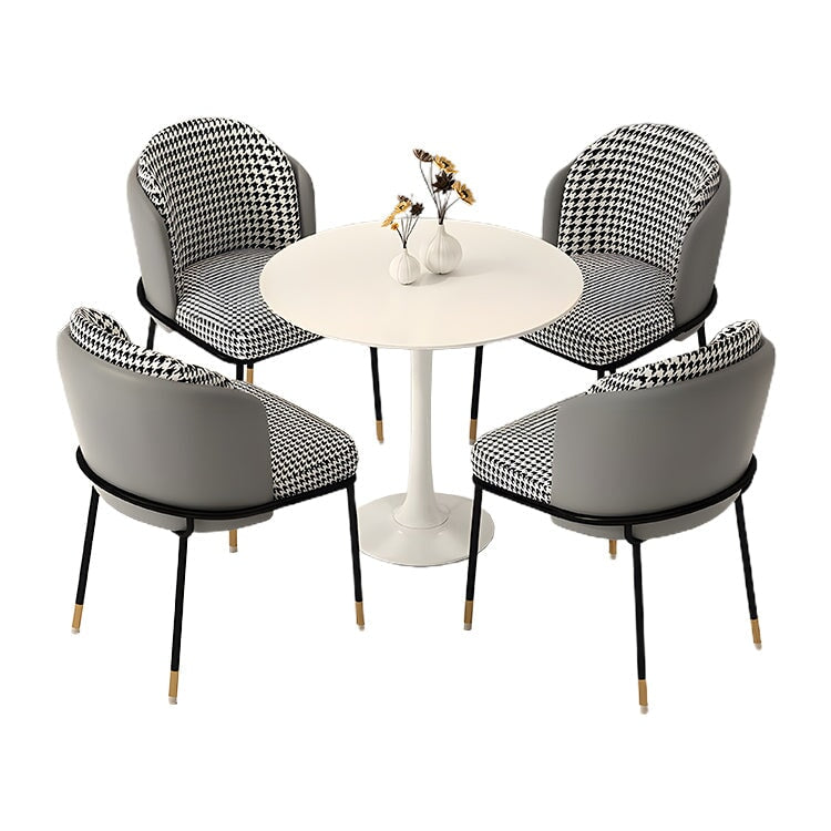 応接セット チェア 椅子 セット センターテーブル 1人掛け 2人掛 PUレザー リネン生地 スチール 千鳥格子 おしゃれ モダンカスタマイズ可能 JDZH-C035  chickagu