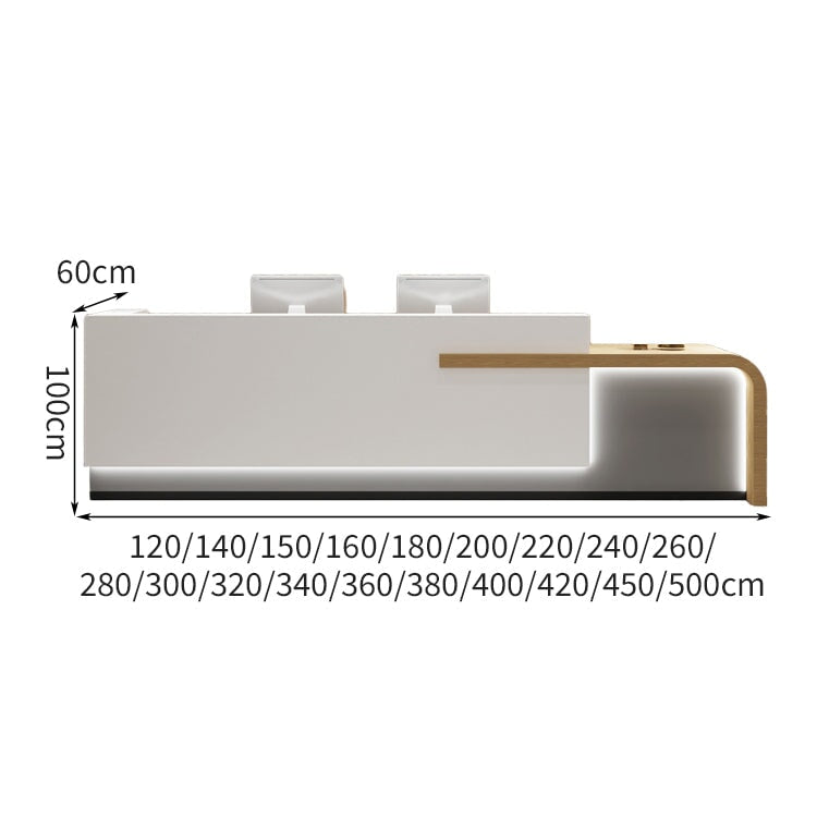 受付 カウンター 受付台 受付カウンター エントランス 多重加工 耐久性 logo LED ハイカウンター 収納 大容量 引き出し 機能的 モダン カスタマイズ可能 CHICKAGU