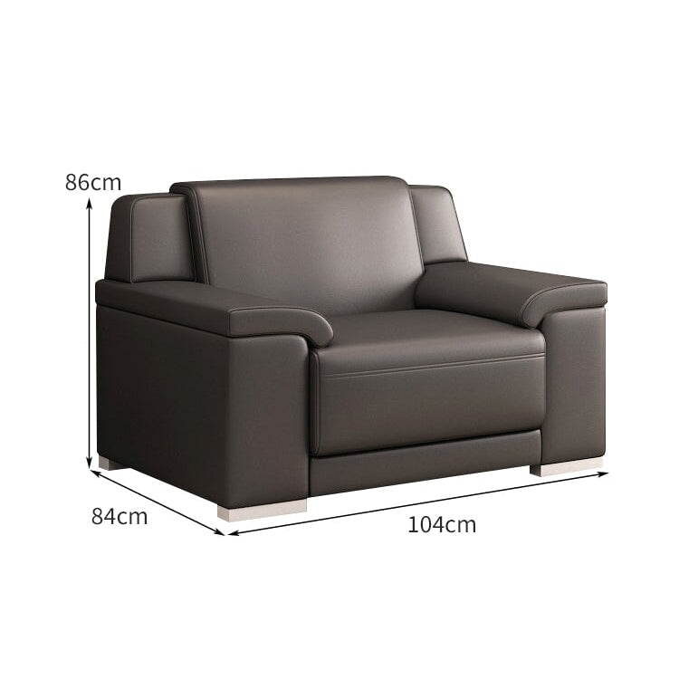 高級革 光沢感 肉厚クッション 弾力性 高反発ウレタン 人間工学 天然木枠組み ソファ 応接ソファ 応接用 フィット感 快適 重厚感 ブラック カスタマイズ可能 JDSF-C025 chickagu