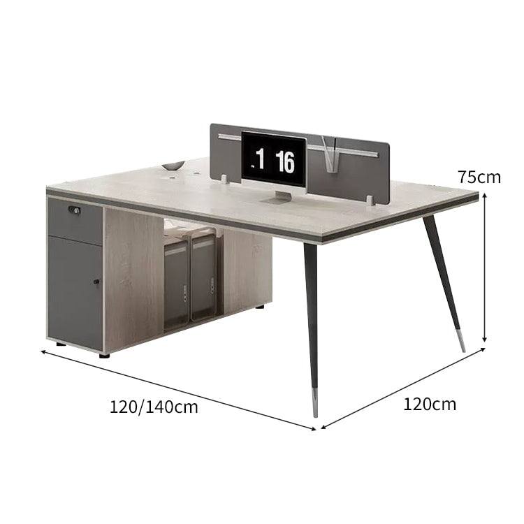 エコ板材 安全無臭 厚い天板 キャビネット ダイヤル錠 トップパネル 炭素鋼脚 デスク オフィスデスク ワークデスク 落ち着き 洗練 機能的 カスタマイズ可能 BGZ-C037