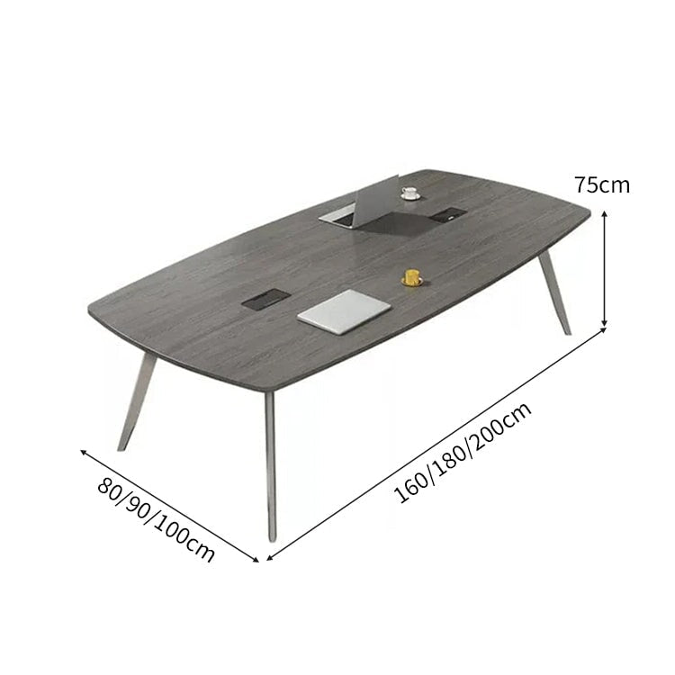 会議机 ミーティングテーブル 長方形テーブル  オフィスデスク 長机 炭素鋼脚 丸み シンプル 木目調 ホワイト カスタマイズ可能 HYZ-C004 CHICKAGU