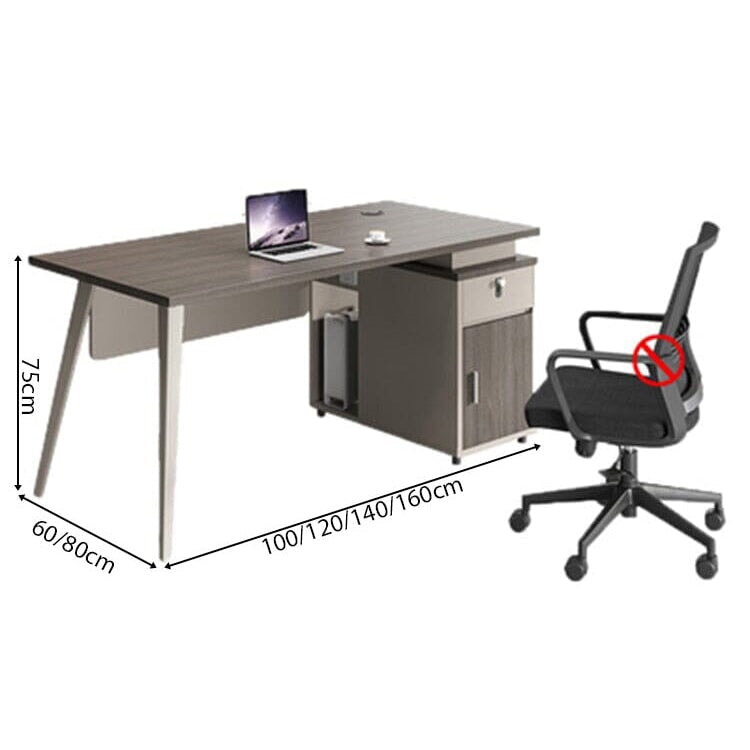 バイカラー 機能性 広い天板 キャビネット 三桁ダイヤル錠 PC収納 配線穴キャップ デスク オフィスデスク 事務所用 シンプル 洗練 ミニマル カスタマイズ可能 BGZ-C047 chickagu