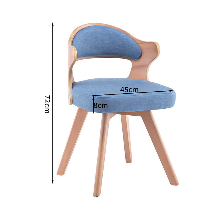 コットンリネン生地 天然木脚 八の字構造 U字型 フィット感 高反発ウレタン 弾力性 柔らか チェア 椅子 シンプル ナチュラル 穏やか JDZH-C036