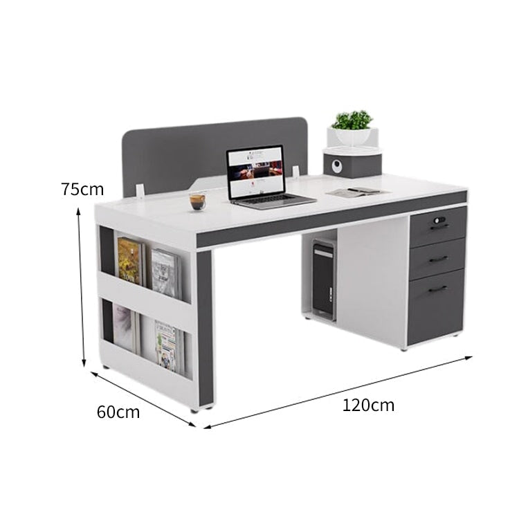 トップパネル 厚い天板 配線孔キャップ キャビネット 大容量 PC収納 デスク オフィスデスク ワークデスク シンプル 洗練 機能的 ホワイト カスタマイズ可能 BGZ-C026
