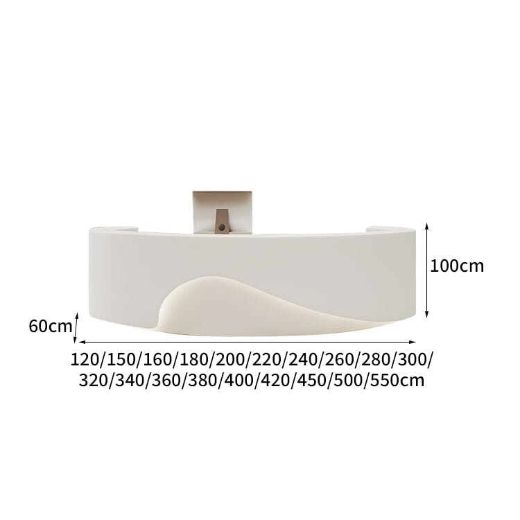 広い天板 丸いフォルム 引き出し 扉付き収納 分類収納 多目的 上部天板 カウンター 受付カウンター 受付台 シック 穏やか 暖か カスタマイズ可能 JDT-C060