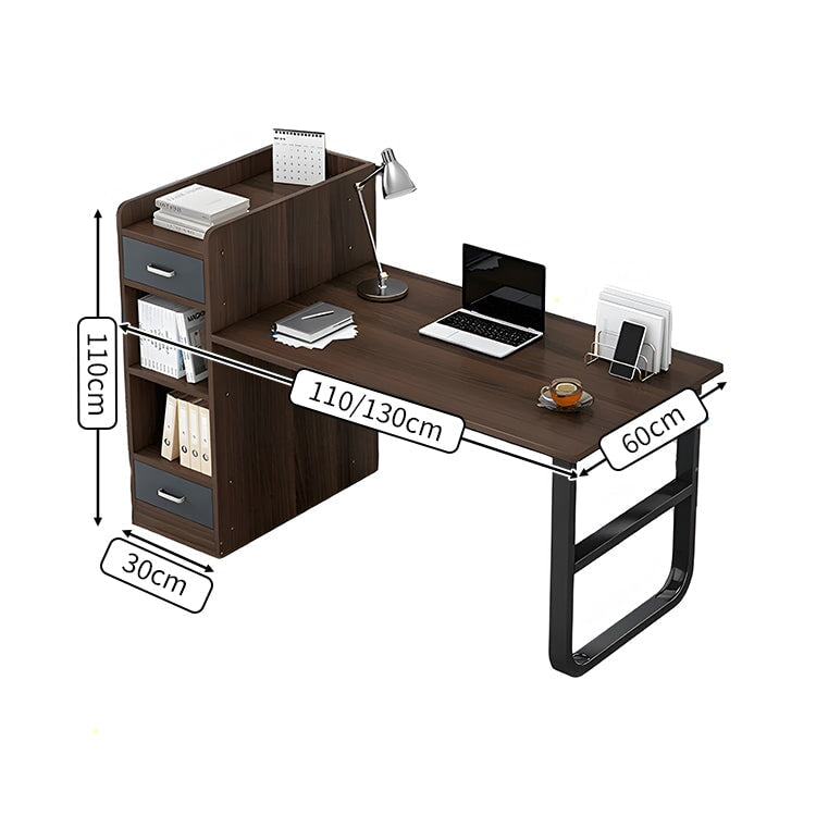 木目調 ナチュラル 収納 キャビネット 引き出し R仕上げ デスク オフィスデスク スチールフレーム エコ板材 配線穴キャップ シンプル 機能的 BGZ-C010 chickagu